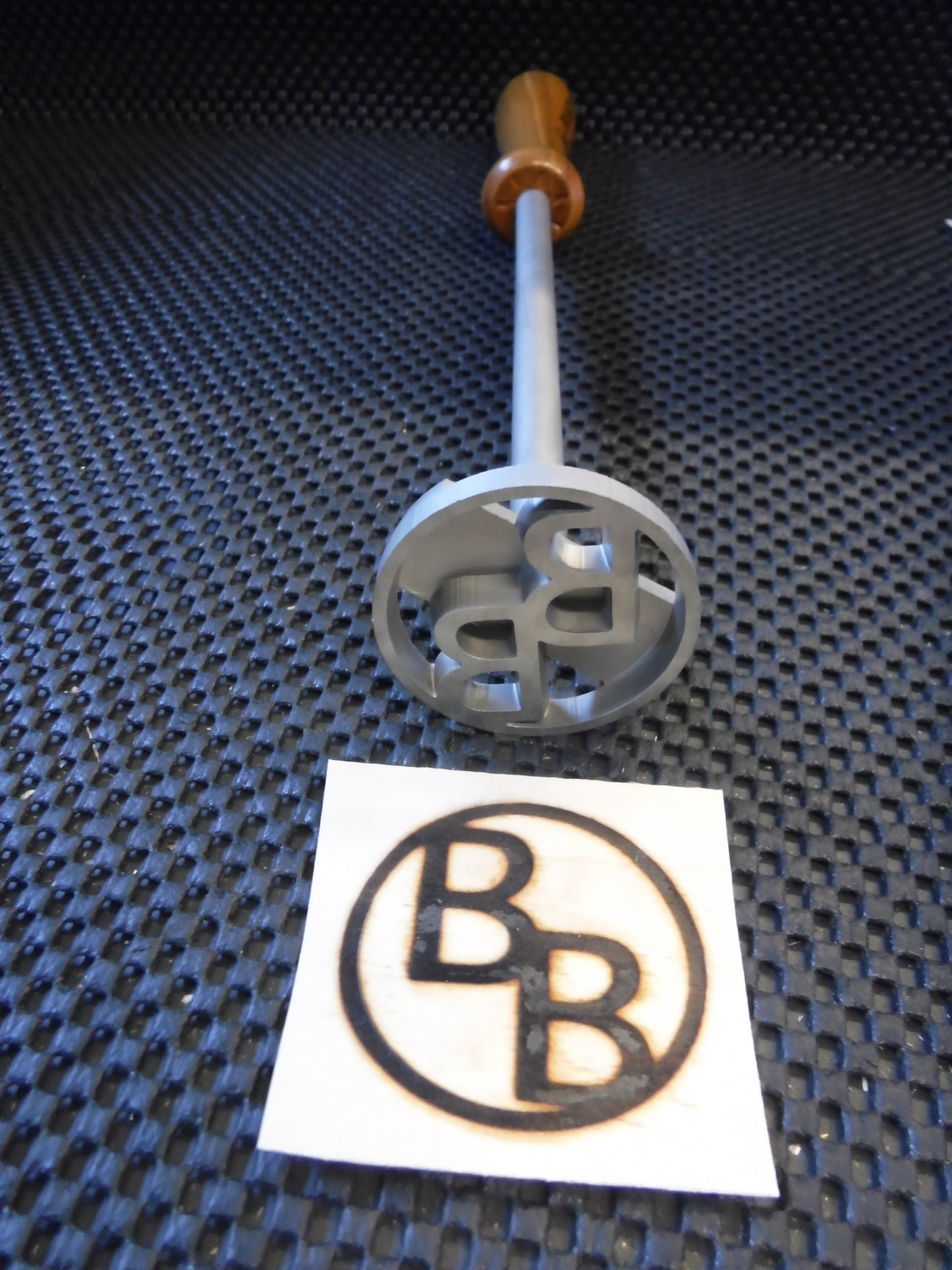 2-Initial Steel Branding Iron - Boldly Mark Steaks, Wood, Leather