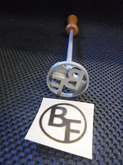 2-Initial Steel Branding Iron - Boldly Mark Steaks, Wood, Leather