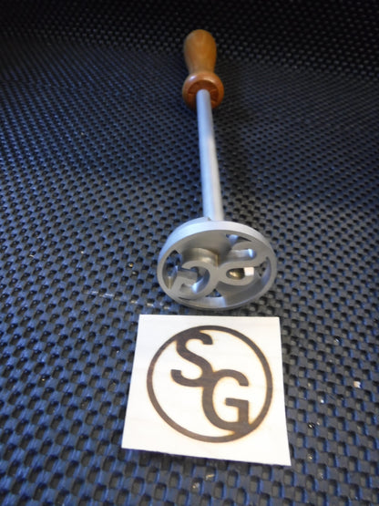 2-Initial Steel Branding Iron - Boldly Mark Steaks, Wood, Leather
