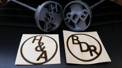 3-Initial Western Style Branding Iron - Boldly Mark Steaks, Wood, Leather