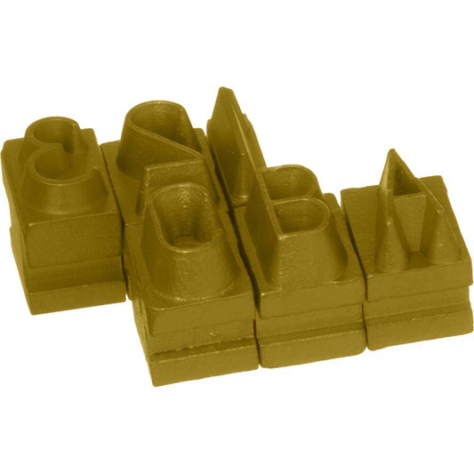 1/2″ Tall Characters – Brass Interchangeable Letters, Numbers, and Other Characters