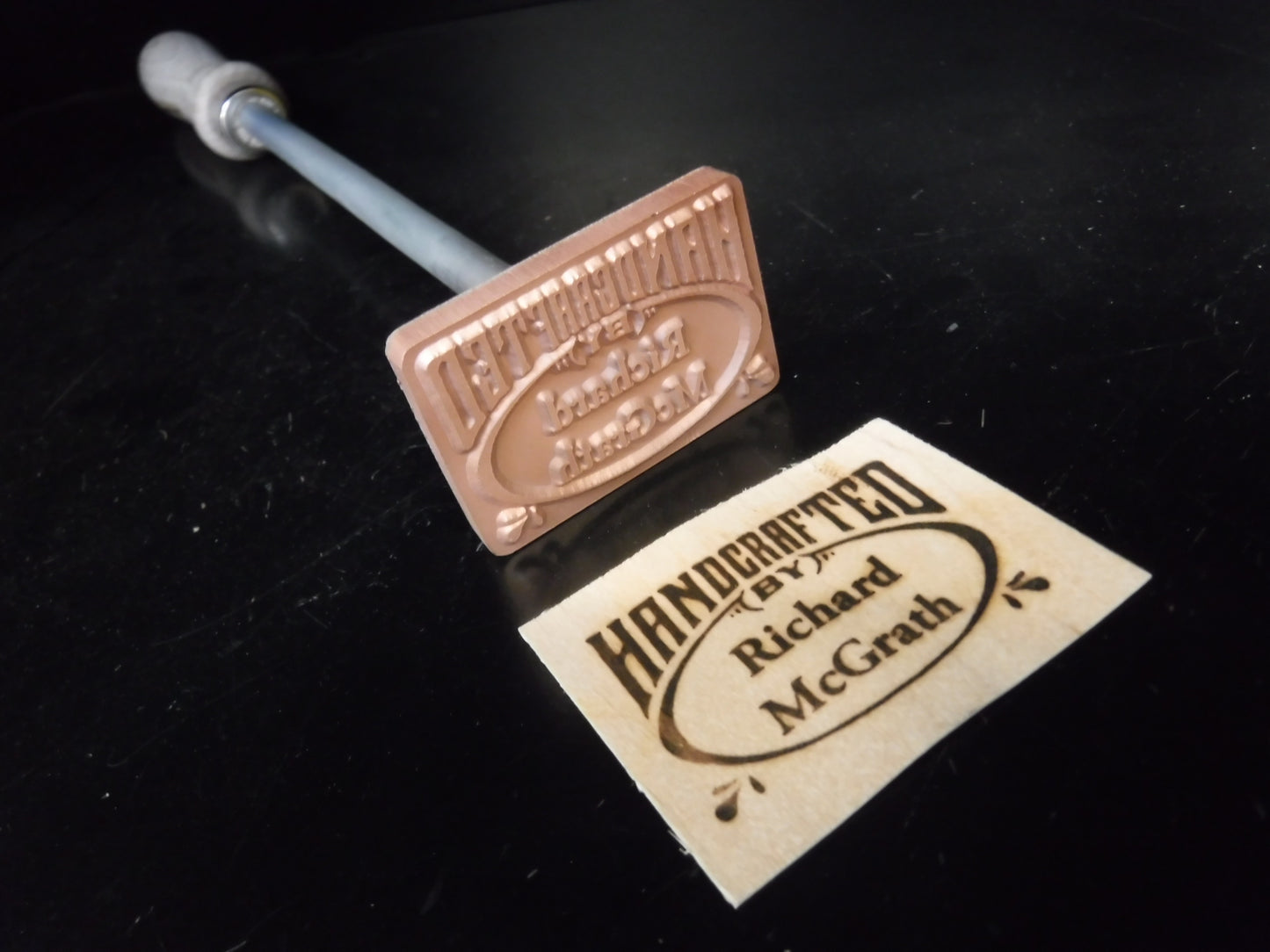 Personalized Branding Iron Templates - Wood & Leather Stamp