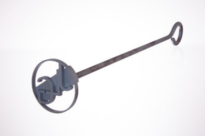 3-Initial Western Style Branding Iron - Boldly Mark Steaks, Wood, Leather