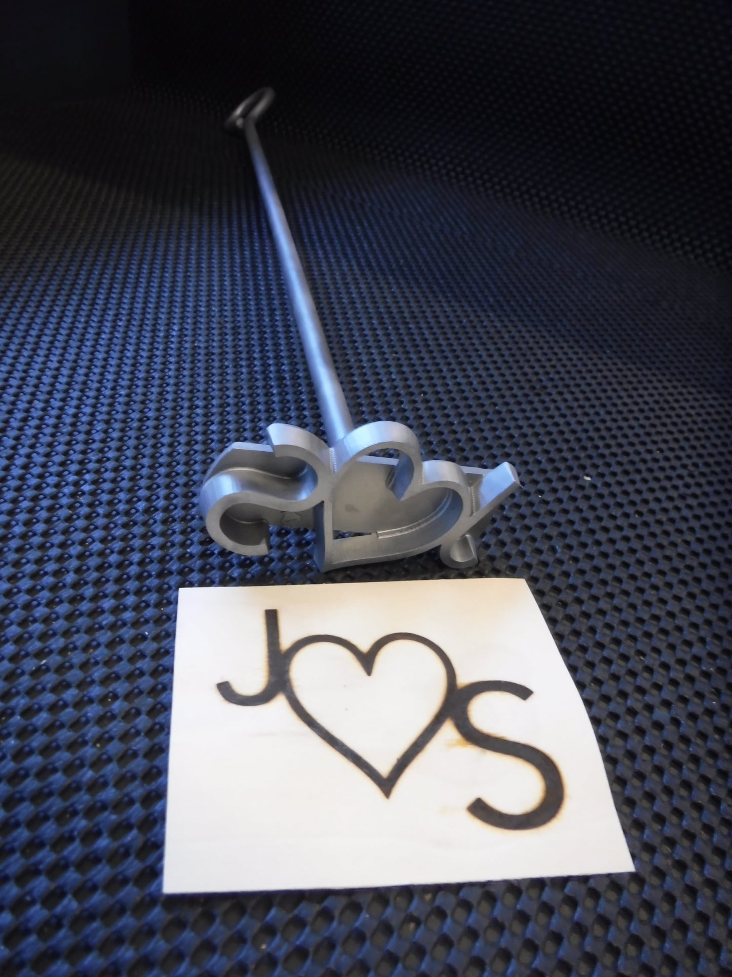 Heart and Initials - Wedding Western Style Branding Iron Option 2